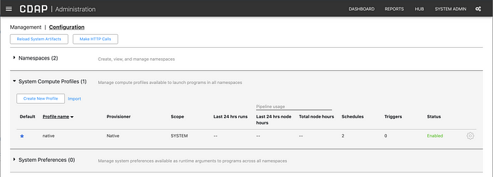 Configuration page for Compute Profiles